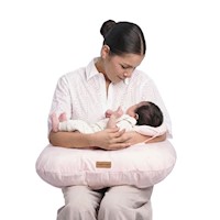 Almohada de Lactancia 5 en 1 Plush Rosado Zoo – Estimulación y Soporte para Espalda